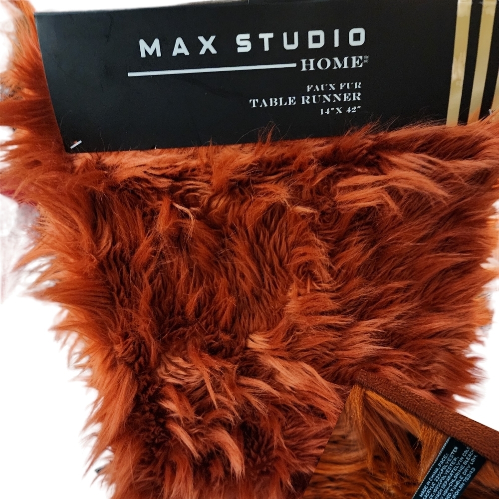 Max Studio Table Runner Brunt Orange 14" x 42"